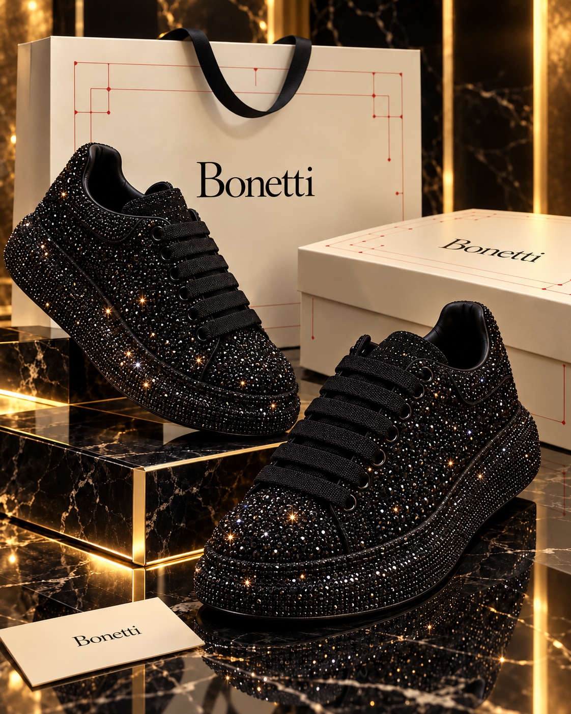 Calzado McQueen brillante